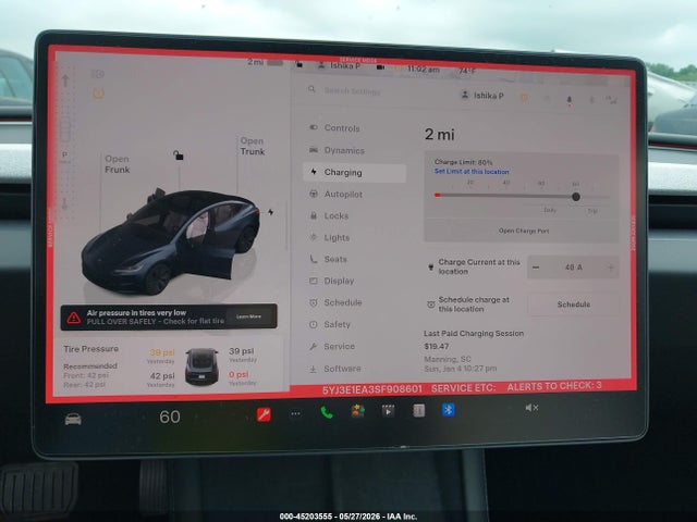 Продажа на аукционе авто 2025 Tesla Model 3 Long Range Rear-wheel Drive/standard Rear-wheel Drive, vin: 5YJ3E1EA3SF908601, номер лота: 45203555