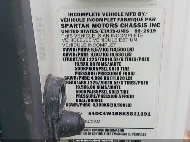 Продаж на аукціоні авто 2019 Isuzu Npr Hd, vin: 54DC4W1B8KS811391, номер лоту: 45203736