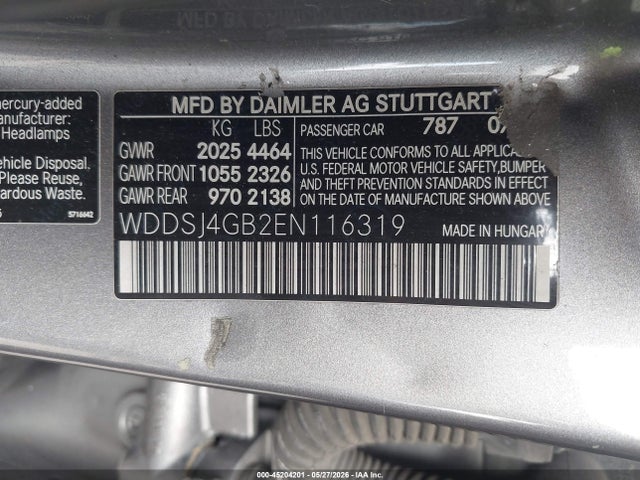 Продажа на аукционе авто 2014 Mercedes-benz Cla 250 4matic, vin: WDDSJ4GB2EN116319, номер лота: 45204201