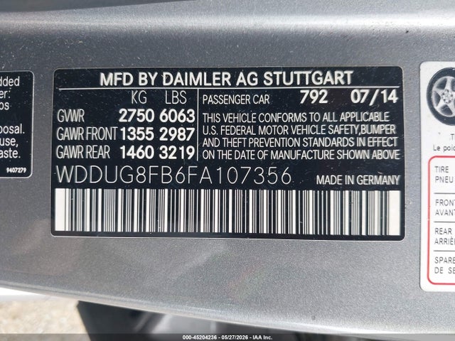 Aukcja sprzedaży 2015 Mercedes-benz S 550 4matic, vin: WDDUG8FB6FA107356, numer aukcji: 45204236