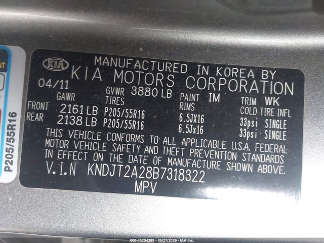 Продаж на аукціоні авто 2011 Kia Soul +, vin: KNDJT2A28B7318322, номер лоту: 45204388
