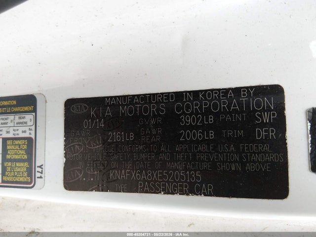 KNAFX6A8XE5205135 KIA Forte Koup Ex