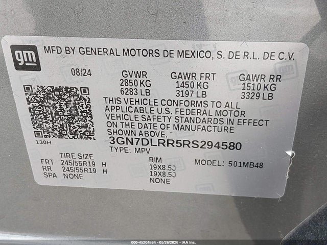 Chevrolet Equinox Ev Lt 2024 3GN7DLRR5RS294580 Image 9