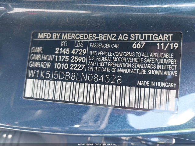 Продаж на аукціоні авто 2020 Mercedes-benz Amg Cla 45 4matic, vin: W1K5J5DB8LN084528, номер лоту: 45204909