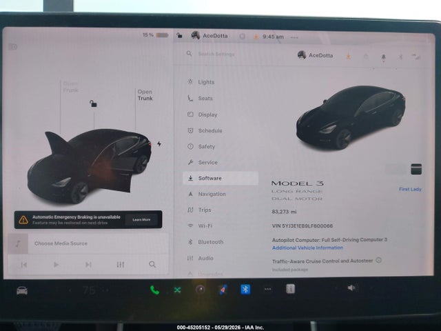 Tesla Model 3 Long Range Dual Motor All-wheel Drive 2020 5YJ3E1EB9LF600066 Image 17