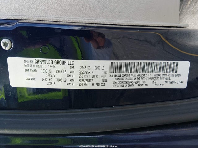 Продаж на аукціоні авто 2015 Chrysler Town & Country Touring, vin: 2C4RC1BG5FR570900, номер лоту: 45205156