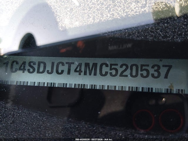 45205328 :رقم المزاد ، 1C4SDJCT4MC520537 vin ، 2021 Dodge Durango R/t مزاد بيع