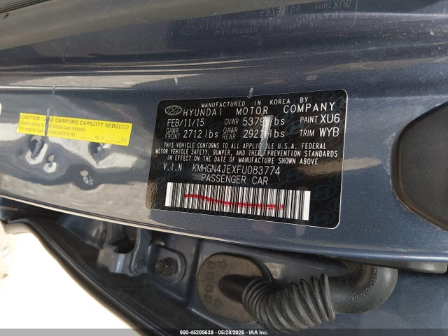 Hyundai Genesis 3.8 2015 KMHGN4JEXFU083774 Image 9