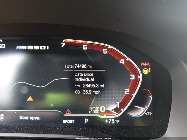 Aukcja sprzedaży 2022 Bmw M850i Gtan Coupe Xdrive, vin: WBAGV8C07NCH75265, numer aukcji: 45205697