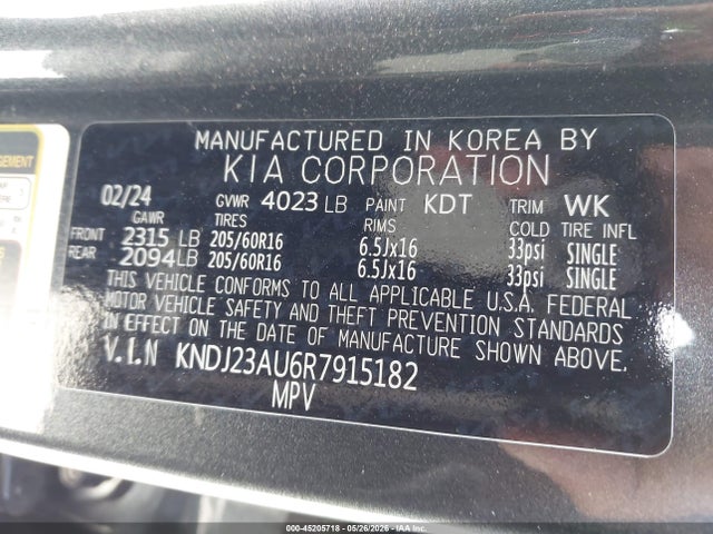 KIA SOUL LX 2024 KNDJ23AU6R7915182 Image 9