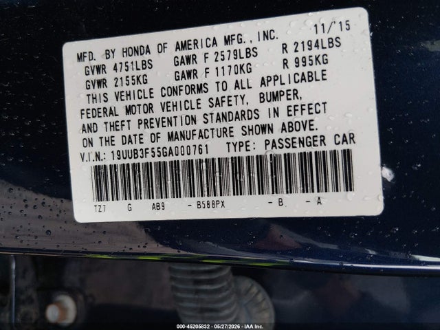 Aukcja sprzedaży 2016 Acura Tlx V6 Tech, vin: 19UUB3F55GA000761, numer aukcji: 45205832