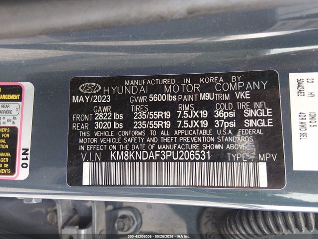KM8KNDAF3PU206531 Hyundai Ioniq 5 Sel