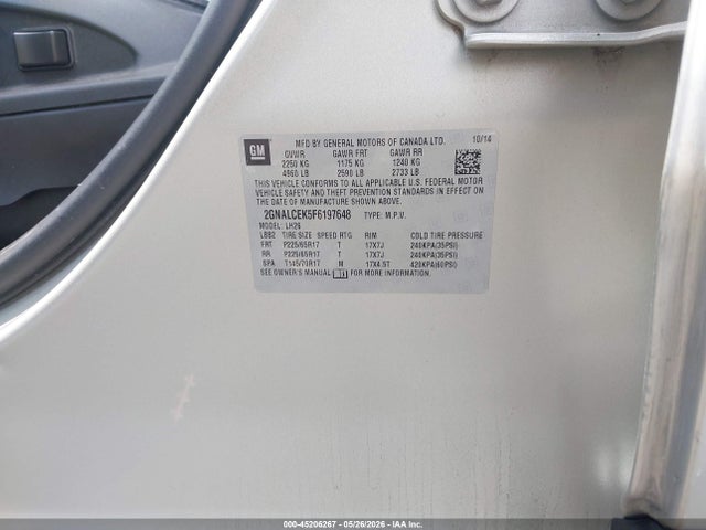 Chevrolet Equinox 2lt 2015 2GNALCEK5F6197648 Image 9