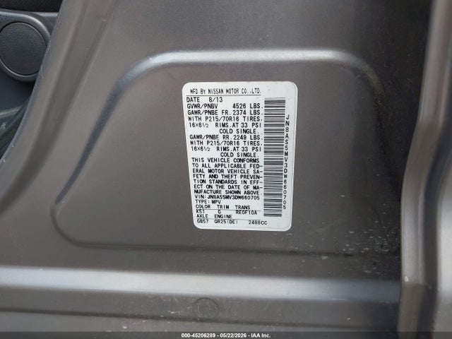 Продаж на аукціоні авто 2013 Nissan Rogue S, vin: JN8AS5MV3DW660705, номер лоту: 45206289