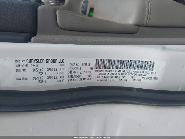 Aukcja sprzedaży 2011 Jeep Grand Cherokee Laredo, vin: 1J4RR4GT8BC544150, numer aukcji: 45206442