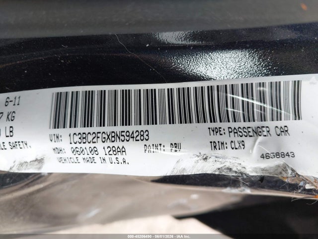 Aukcja sprzedaży 2011 Chrysler 200 Limited, vin: 1C3BC2FGXBN594283, numer aukcji: 45206490