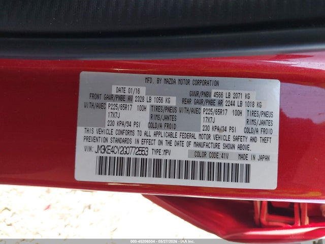 Mazda Cx-5 Touring 2016 JM3KE4CY2G0772553 Image 9