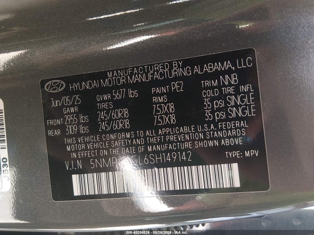 Hyundai Santa Fe Xrt 2025 5NMP3DGL6SH149142 Image 9