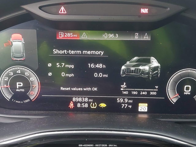 2019 Audi Q8 55 Premium მანქანა იყიდება აუქციონზე, vin: WA1BVAF17KD012507, აუქციონის ნომერი: 45206593