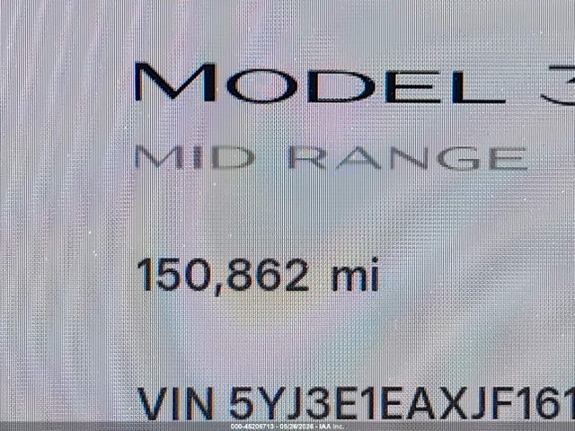 Tesla Model 3 Long Range/mid Range 2018 5YJ3E1EAXJF161884 Image 16