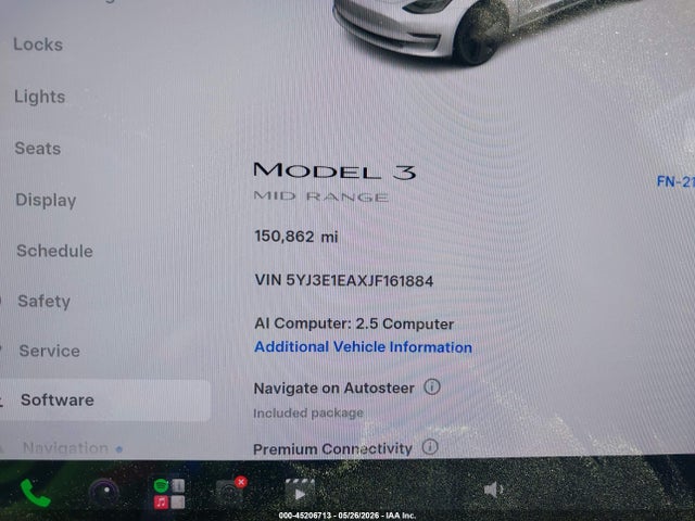 Tesla Model 3 Long Range/mid Range 2018 5YJ3E1EAXJF161884 Image 7