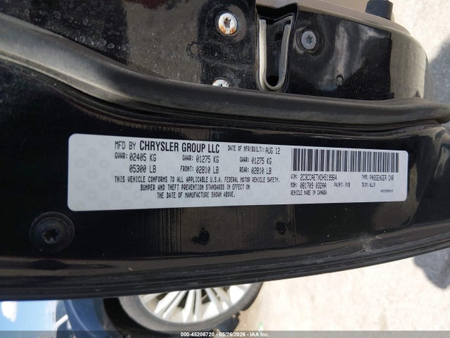 2013 Chrysler 300c მანქანა იყიდება აუქციონზე, vin: 2C3CCAETXDH519964, აუქციონის ნომერი: 45206720