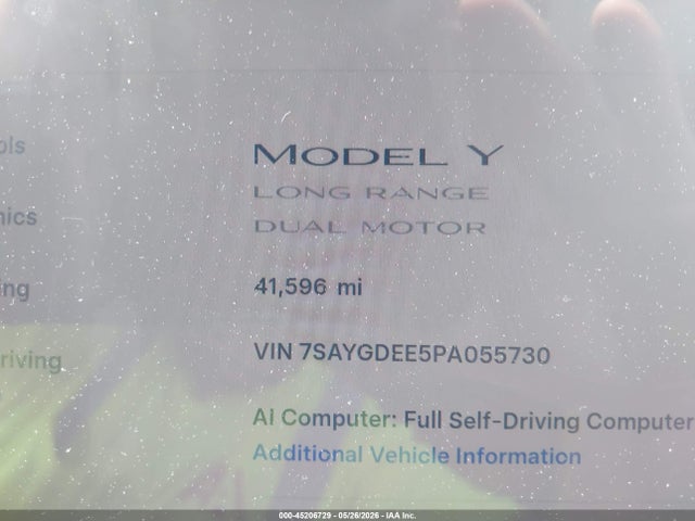 Aukcja sprzedaży 2023 Tesla Model Y Awd/long Range Dual Motor All-wheel Drive, vin: 7SAYGDEE5PA055730, numer aukcji: 45206729