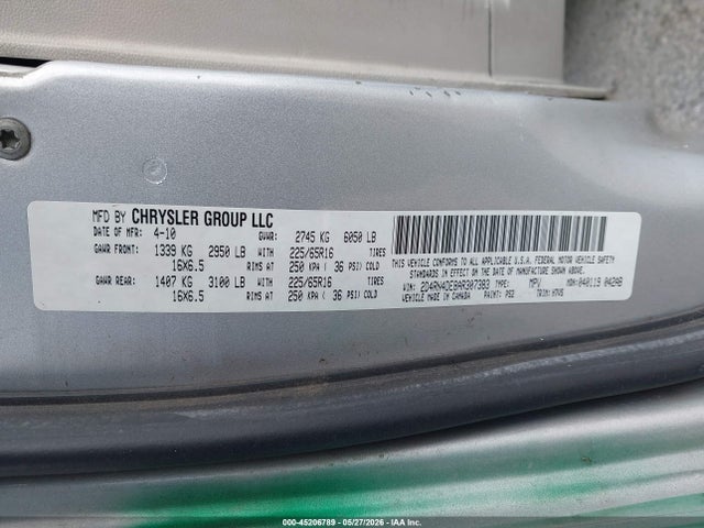 Aukcja sprzedaży 2010 Dodge Grand Caravan Se, vin: 2D4RN4DE8AR307383, numer aukcji: 45206789