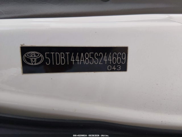 Aukcja sprzedaży 2005 Toyota Sequoia Sr5 V8, vin: 5TDBT44A85S244669, numer aukcji: 45206924