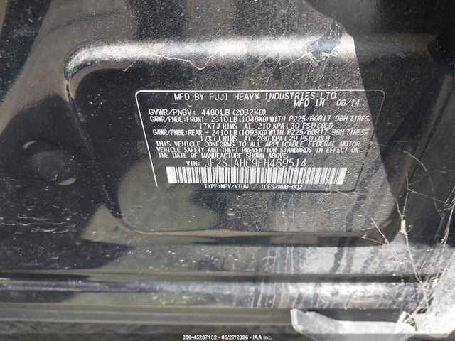 Продажа на аукционе авто 2015 Subaru Forester 2.5i Limited, vin: JF2SJAHC9FH469514, номер лота: 45207132