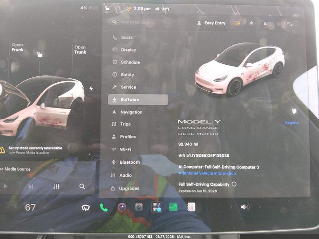 Продаж на аукціоні авто 2021 Tesla Model Y Long Range Dual Motor All-wheel Drive, vin: 5YJYGDEEXMF139036, номер лоту: 45207153