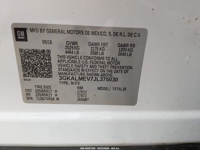 GMC Terrain Sle 2018 3GKALMEV7JL375030 Image 9