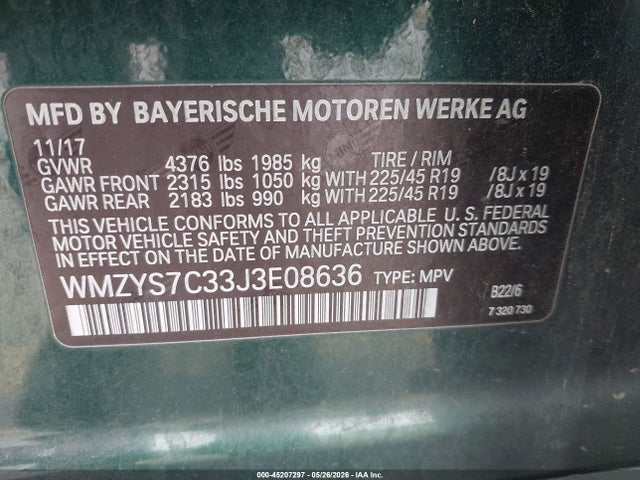 Mini Countryman Cooper 2018 WMZYS7C33J3E08636 Image 9