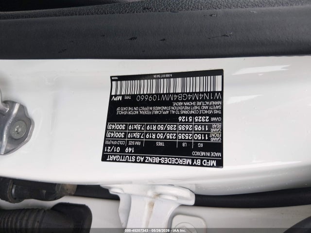 Aukcja sprzedaży 2021 Mercedes-benz Glb 250, vin: W1N4M4GB4MW109660, numer aukcji: 45207343
