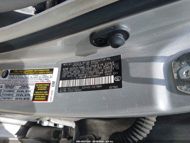Aukcja sprzedaży 2009 Toyota Camry Xle V6, vin: 4T1BK46K59U096647, numer aukcji: 45207348