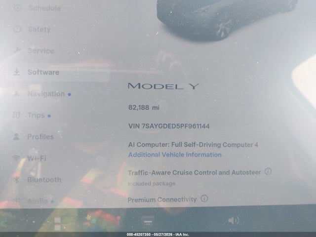 Продажа на аукционе авто 2023 Tesla Model Y Rwd, vin: 7SAYGDED5PF961144, номер лота: 45207350