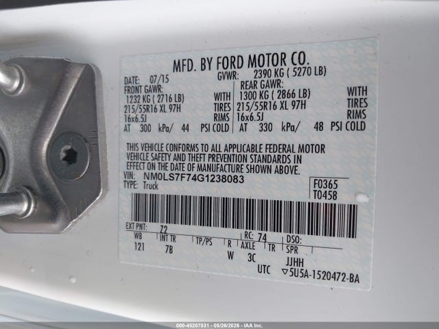 Ford Transit Connect Xlt 2016 NM0LS7F74G1238083 Image 9