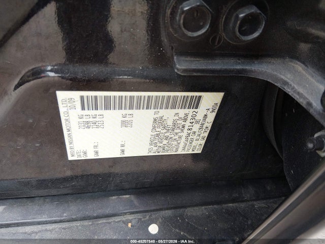 45207540 :رقم المزاد ، 1N4AA5AP8AC814302 vin ، 2010 Nissan Maxima 3.5 Sv مزاد بيع