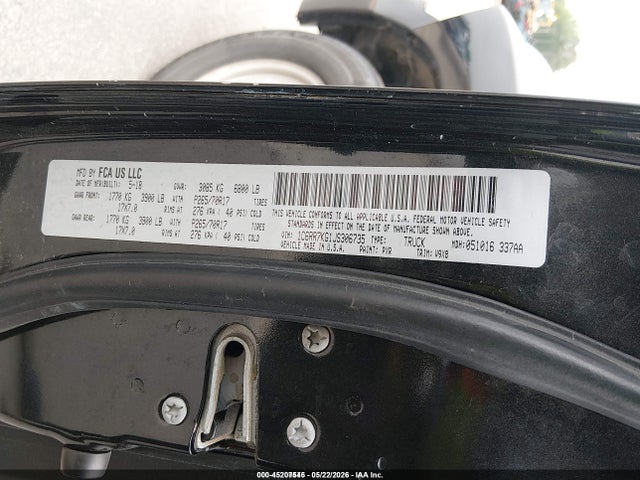 Продаж на аукціоні авто 2018 Ram 1500 Tradesman  4x4 5'7 Box, vin: 1C6RR7KG1JS306735, номер лоту: 45207545