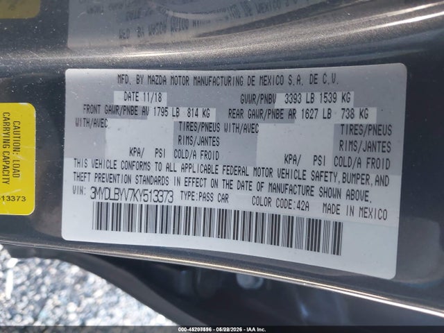 Продажа на аукционе авто 2019 Toyota Yaris Le, vin: 3MYDLBYV7KY513373, номер лота: 45207596