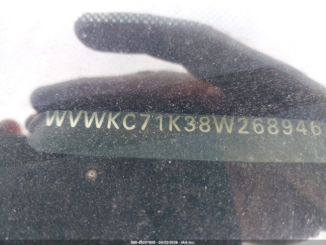 45207608 :رقم المزاد ، WVWKC71K38W268946 vin ، 2008 Volkswagen R32 مزاد بيع