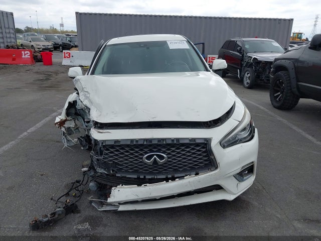 2018 Infiniti Q50 3.0t Luxe მანქანა იყიდება აუქციონზე, vin: JN1EV7AR9JM437831, აუქციონის ნომერი: 45207625
