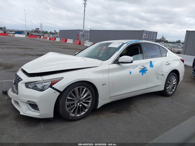 2018 Infiniti Q50 3.0t Luxe მანქანა იყიდება აუქციონზე, vin: JN1EV7AR9JM437831, აუქციონის ნომერი: 45207625