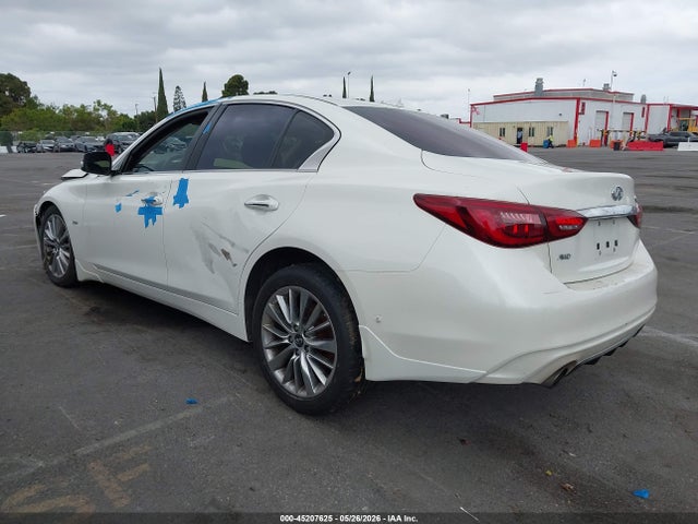 2018 Infiniti Q50 3.0t Luxe მანქანა იყიდება აუქციონზე, vin: JN1EV7AR9JM437831, აუქციონის ნომერი: 45207625