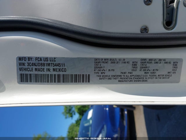 Jeep Compass Latitude 4x4 2021 3C4NJDBB1MT544511 Image 9