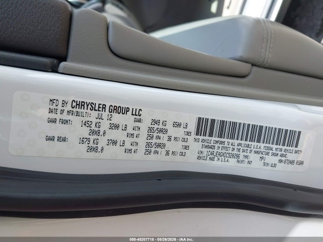 Продажа на аукционе авто 2013 Jeep Grand Cherokee Laredo, vin: 1C4RJEAGXDC520286, номер лота: 45207718