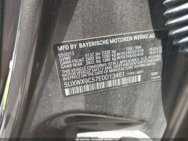 Aukcja sprzedaży 2014 Bmw X3 Xdrive28i, vin: 5UXWX9C57E0D13461, numer aukcji: 45207840
