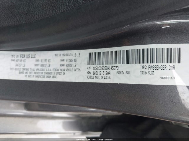 Продаж на аукціоні авто 2016 Chrysler 200 S, vin: 1C3CCCBG5GN145973, номер лоту: 45207854