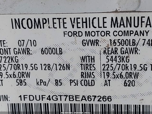 Продаж на аукціоні авто 2011 Ford F-450 Chassis Xl, vin: 1FDUF4GT7BEA67266, номер лоту: 45207882