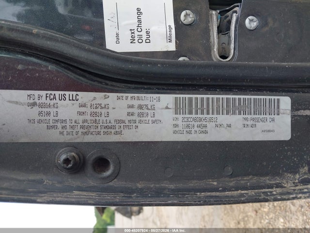 45207924 :رقم المزاد ، 2C3CCABG9KH516512 vin ، 2019 Chrysler 300 مزاد بيع